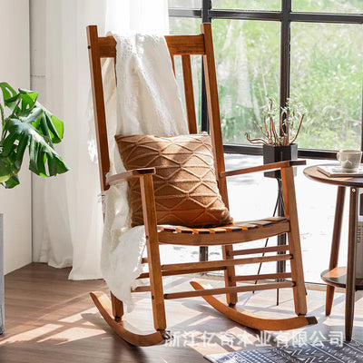 Outdoor Rocking Chair - Solid Wood American Style