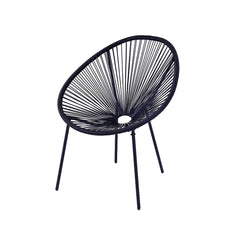 3-Piece Outdoor Patio Rattan Chair Set with Table